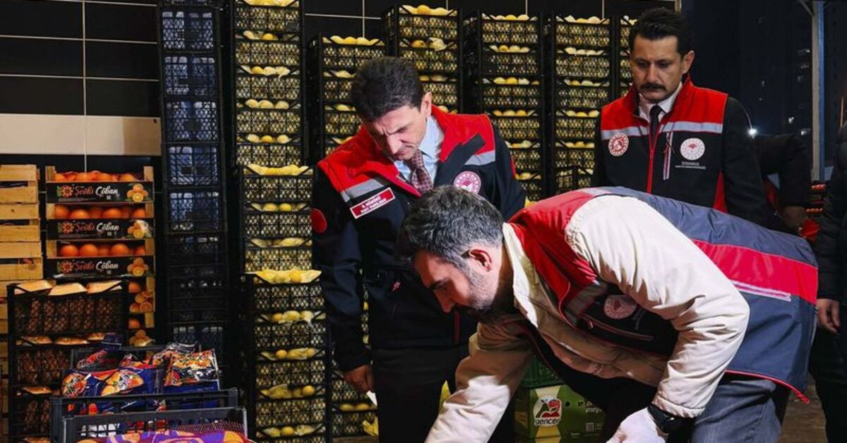 Ataşehir Meyve ve Sebze Hali’nde gece denetimi